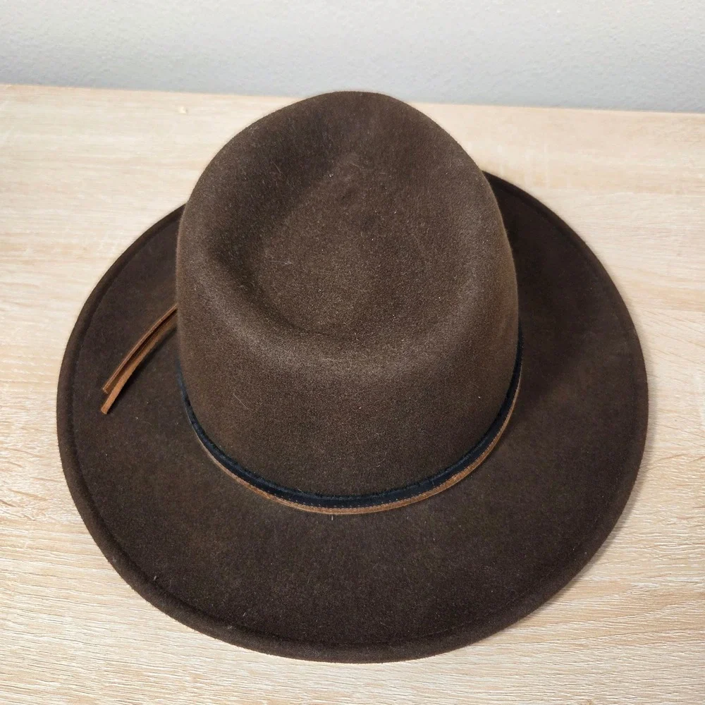 Country Gentleman Outback Wool Felt Hat Large Brown Made in USA